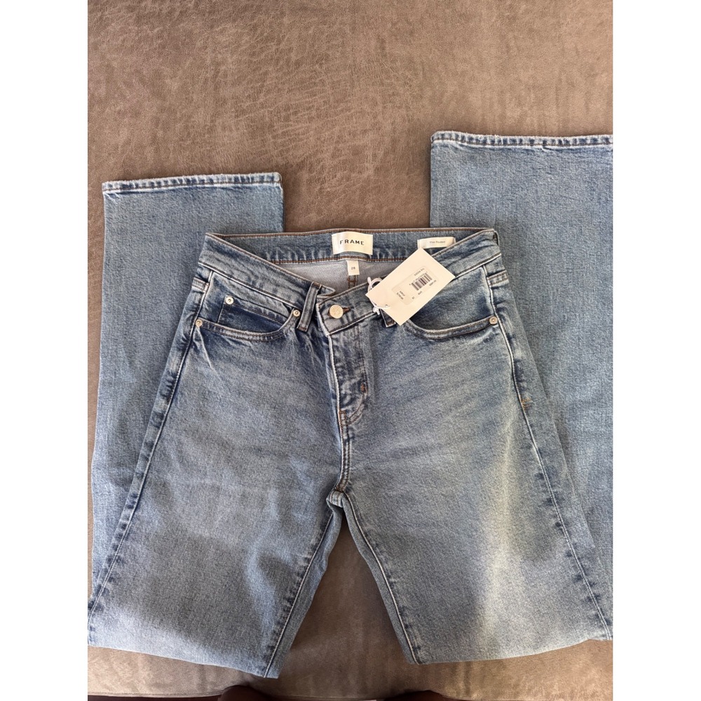 Frame The Rodeo Low Rise Bootcut Jeans Light Indigo Blue Size 28 NWT - Picture 4 of 5